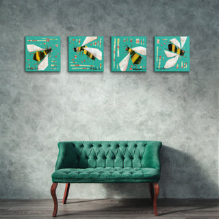 A Bee Symphony: The Worker Bee - Metal Box Art Metal Box Wall Art Shelle Lindholm