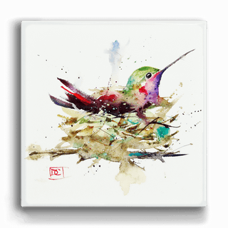 Hummer in a Nest - Metal Box Art Metal Box Wall Art Dean Crouser