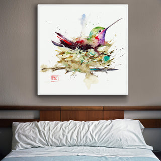 Hummer in a Nest - Metal Box Art Metal Box Wall Art Dean Crouser