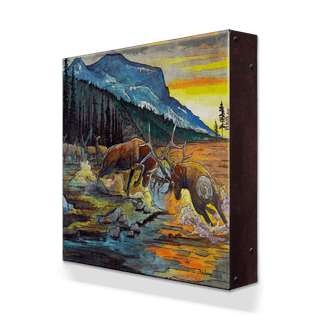 Bull Fight: Metal Box Art Metal Box Wall Art Ed Anderson