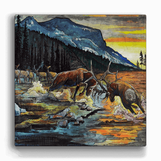 Bull Fight: Metal Box Art Metal Box Wall Art Ed Anderson