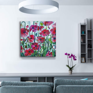 Red Poppies - Metal Box Art Metal Box Wall Art Este MacLeod