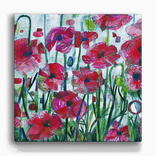 Red Poppies - Metal Box Art Metal Box Wall Art Este MacLeod