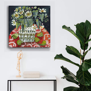 White Flowers - Metal Box Art Metal Box Wall Art Este MacLeod