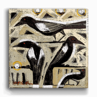 Spirit Birds: Shadow Dance - Metal Box Art Metal Box Wall Art Shelle Lindholm