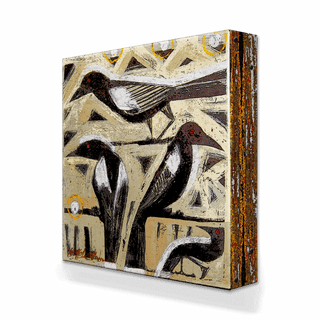 Spirit Birds: Shadow Dance - Metal Box Art Metal Box Wall Art Shelle Lindholm