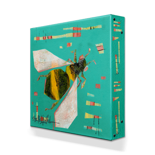 A Bee Symphony: Honey Gatherer - Metal Box Art Metal Box Wall Art Shelle Lindholm