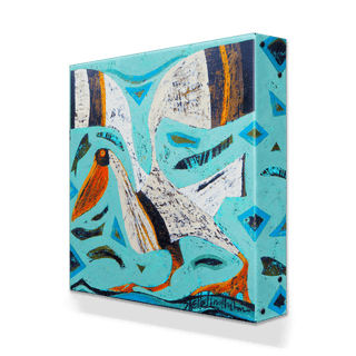 Pelican in the Abstract (2) - Metal Box Art Metal Box Wall Art Shelle Lindholm
