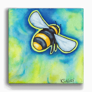 The Humble Bumble - Metal Box Art Metal Box Wall Art Karen Savory