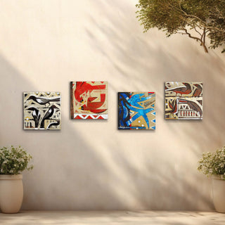 Spirit Birds: Crimson Flight - Metal Box Art Metal Box Wall Art Shelle Lindholm
