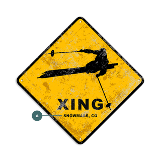 Skier Crossing - Metal Wall Art Wood & Metal Wall Art Meissenburg Designs