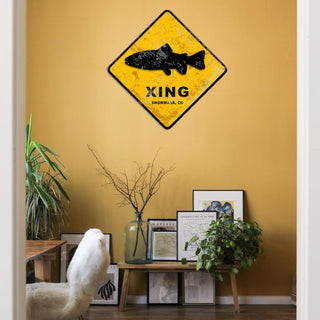 Fish Crossing - Metal Wall Art Wood & Metal Wall Art Meissenburg Designs