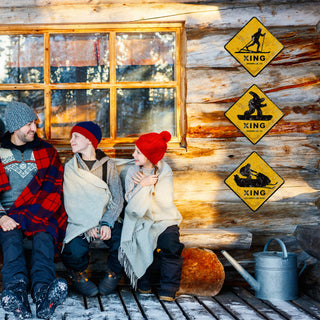 Snowmobile Crossing - Metal Wall Art Wood & Metal Wall Art Meissenburg Designs