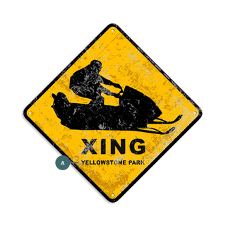 Snowmobile Crossing - Metal Wall Art Wood & Metal Wall Art Meissenburg Designs