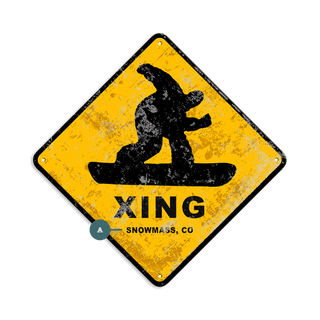 Snowboarder Crossing - Metal Wall Art Wood & Metal Wall Art Meissenburg Designs
