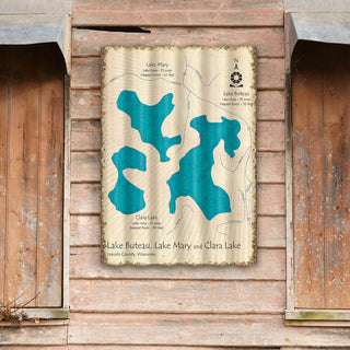 Lake Beteau, Wisconsin - Corrugated Metal Wall Art Corrugated Wall Art Lake Art