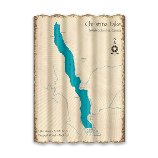 Christina Lake, British Columbia - Corrugated Metal Wall Art Corrugated Wall Art Lake Art