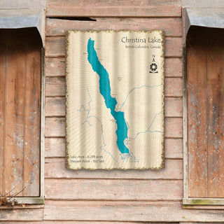 Christina Lake, British Columbia - Corrugated Metal Wall Art Corrugated Wall Art Lake Art