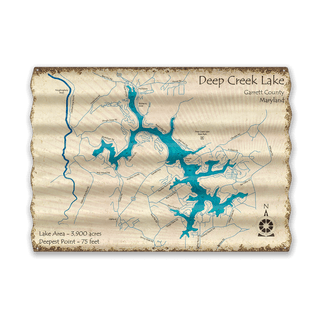 Deep Creek Lake, Maryland - Corrugated Metal Wall Art Corrugated Wall Art Lake Art