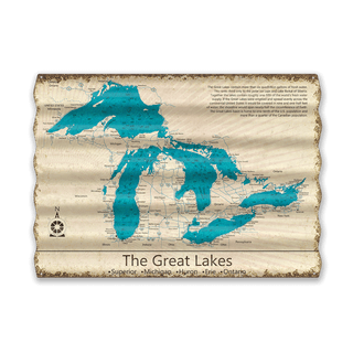 The Great Lakes - Corrugated Metal Wall Art Corrugated Wall Art Lake Art