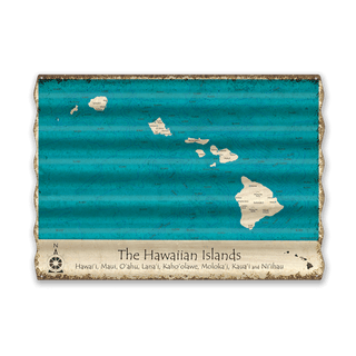 The Hawaiian Islands - Corrugated Metal Wall Art Corrugated Wall Art Lake Art