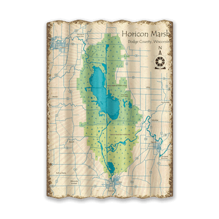 Horicon Marsh, Wisconsin - Corrugated Metal Wall Art Corrugated Wall Art Lake Art