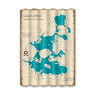 Lake LeAnn, Michigan - Corrugated Metal Wall Art Corrugated Wall Art Lake Art