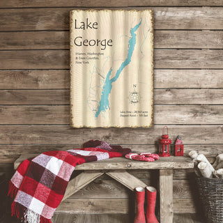 Lake George, New York - Corrugated Metal Wall Art Corrugated Wall Art Lake Art