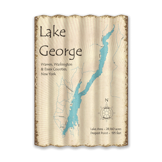 Lake George, New York - Corrugated Metal Wall Art Corrugated Wall Art Lake Art
