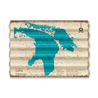 Lake Huron - Corrugated Metal Wall Art Corrugated Wall Art Lake Art