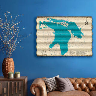Lake Huron - Corrugated Metal Wall Art Corrugated Wall Art Lake Art