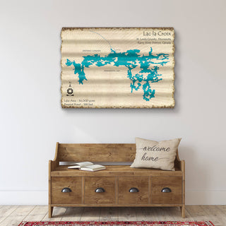 Lac la Croix - Corrugated Metal Wall Art Corrugated Wall Art Lake Art