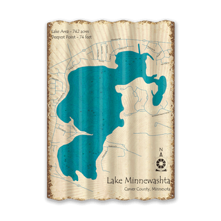 Lake Minnewashta, Minnesota - Corrugated Metal Wall Art Corrugated Wall Art Lake Art