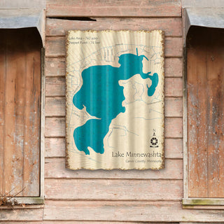 Lake Minnewashta, Minnesota - Corrugated Metal Wall Art Corrugated Wall Art Lake Art