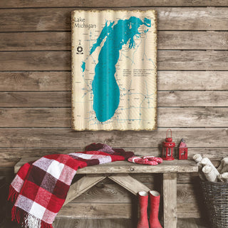 Lake Michigan - Corrugated Metal Wall Art Corrugated Wall Art Lake Art