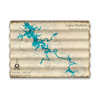 Lake Nottely, Georgia - Corrugated Metal Wall Art Corrugated Wall Art Lake Art