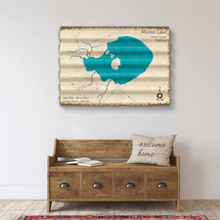 Mono Lake, California - Corrugated Metal Wall Art Corrugated Wall Art Lake Art