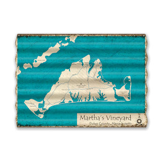 Martha’s Vineyard - Corrugated Metal Wall Art Corrugated Wall Art Lake Art