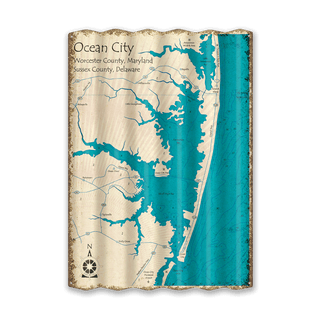 Ocean City, Maryland/Delaware - Corrugated Metal Wall Art Corrugated Wall Art Lake Art