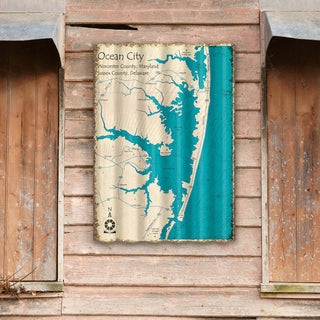Ocean City, Maryland/Delaware - Corrugated Metal Wall Art Corrugated Wall Art Lake Art