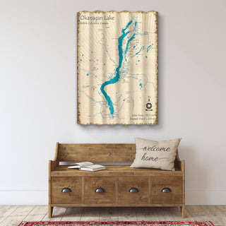 Okanagan Lake, British Columbia - Corrugated Metal Wall Art Corrugated Wall Art Lake Art