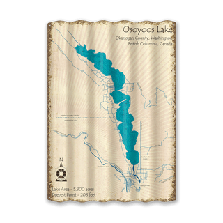 Osoyoos Lake, WA/BC - Corrugated Metal Wall Art Corrugated Wall Art Lake Art