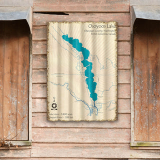 Osoyoos Lake, WA/BC - Corrugated Metal Wall Art Corrugated Wall Art Lake Art