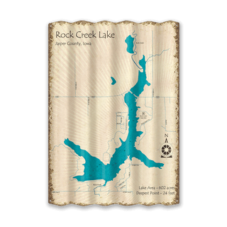 Rock Creek Lake, Iowa - Corrugated Metal Wall Art Corrugated Wall Art Lake Art