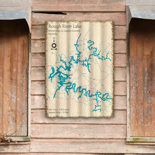Rough River Lake, Kentucky - Corrugated Metal Wall Art Corrugated Wall Art Lake Art