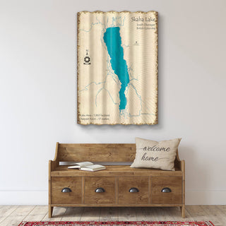 Skaha Lake, British Columbia - Corrugated Metal Wall Art Corrugated Wall Art Lake Art