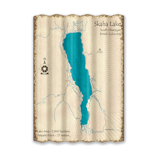 Skaha Lake, British Columbia - Corrugated Metal Wall Art Corrugated Wall Art Lake Art