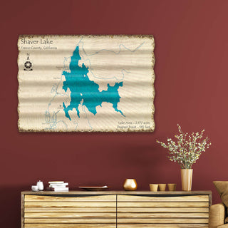Shaver Lake, California - Corrugated Metal Wall Art Corrugated Wall Art Lake Art