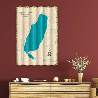 Wymer Lake, Minnesota - Corrugated Metal Wall Art Corrugated Wall Art Lake Art