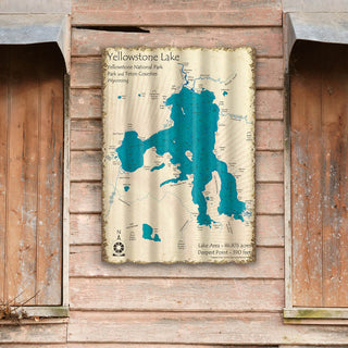 Yellowstone Lake - Corrugated Metal Wall Art Corrugated Wall Art Lake Art